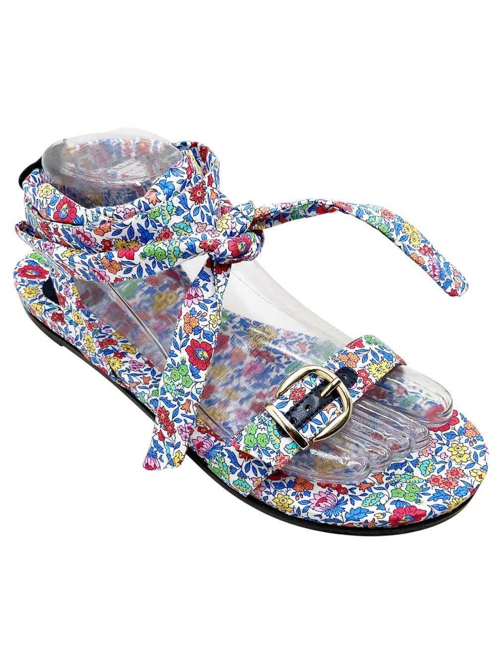 🆕{ J Crew}Liberty Print Favorite Flowers Floral Wrap-Around Sandals